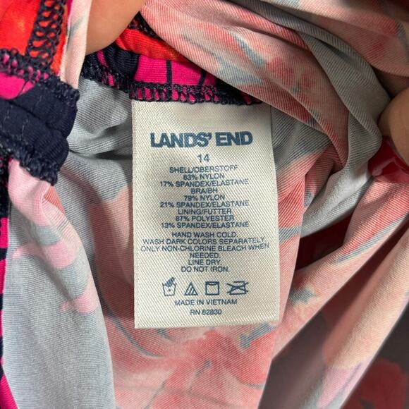 Lands’ End Underwire V Neck Tankini 14 Kauai Floral - Picture 6 of 6